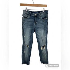 Rock & Republic Womens Jeans Size 4 Low Rise Skinny Distressed Denim